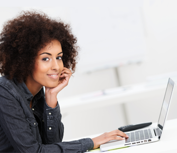 Woman with Her Laptop